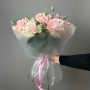 Букет из 7 розовых французских роз — вид 2