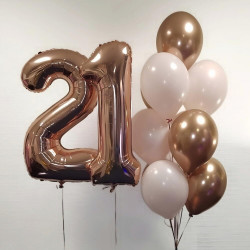 Шары-цифры «21» и 7 шаров